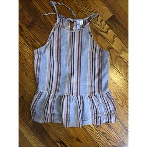 Alya Striped Halter Tank - S